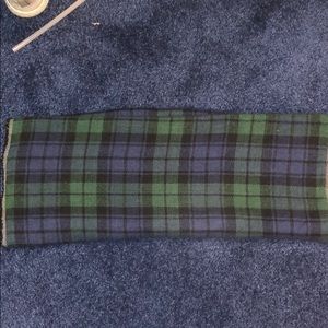 Ann Taylor loft plaid blue and green scarf